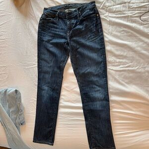 Women’s Denim jeans.  Size 30.  Gold Design.  Straight leg.  Lightweight denim.